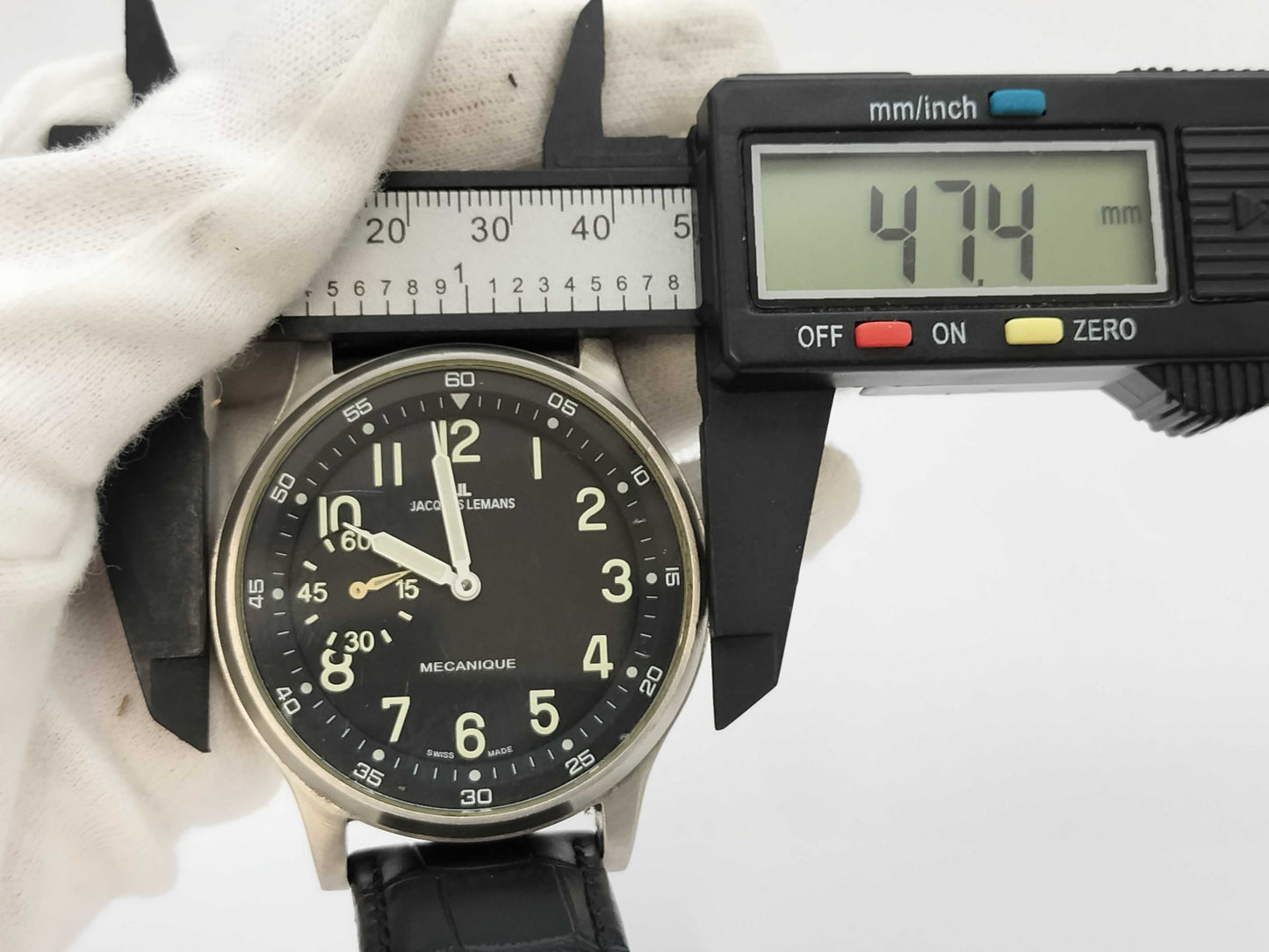 Jacques Lemans 1-1038 Black Dial Manual Winding Men's Watch