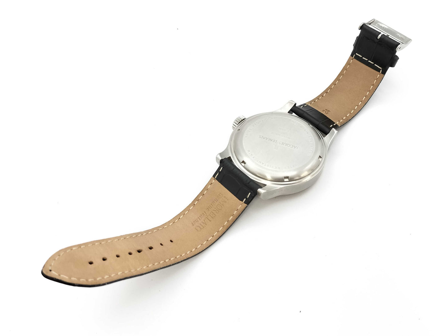 Jacques Lemans 1-1038 Black Dial Manual Winding Men's Watch