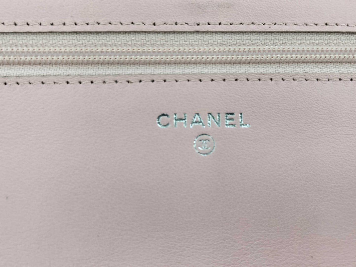 CHANEL Caviar Skin Chain Wallet Pink Shoulder Bag