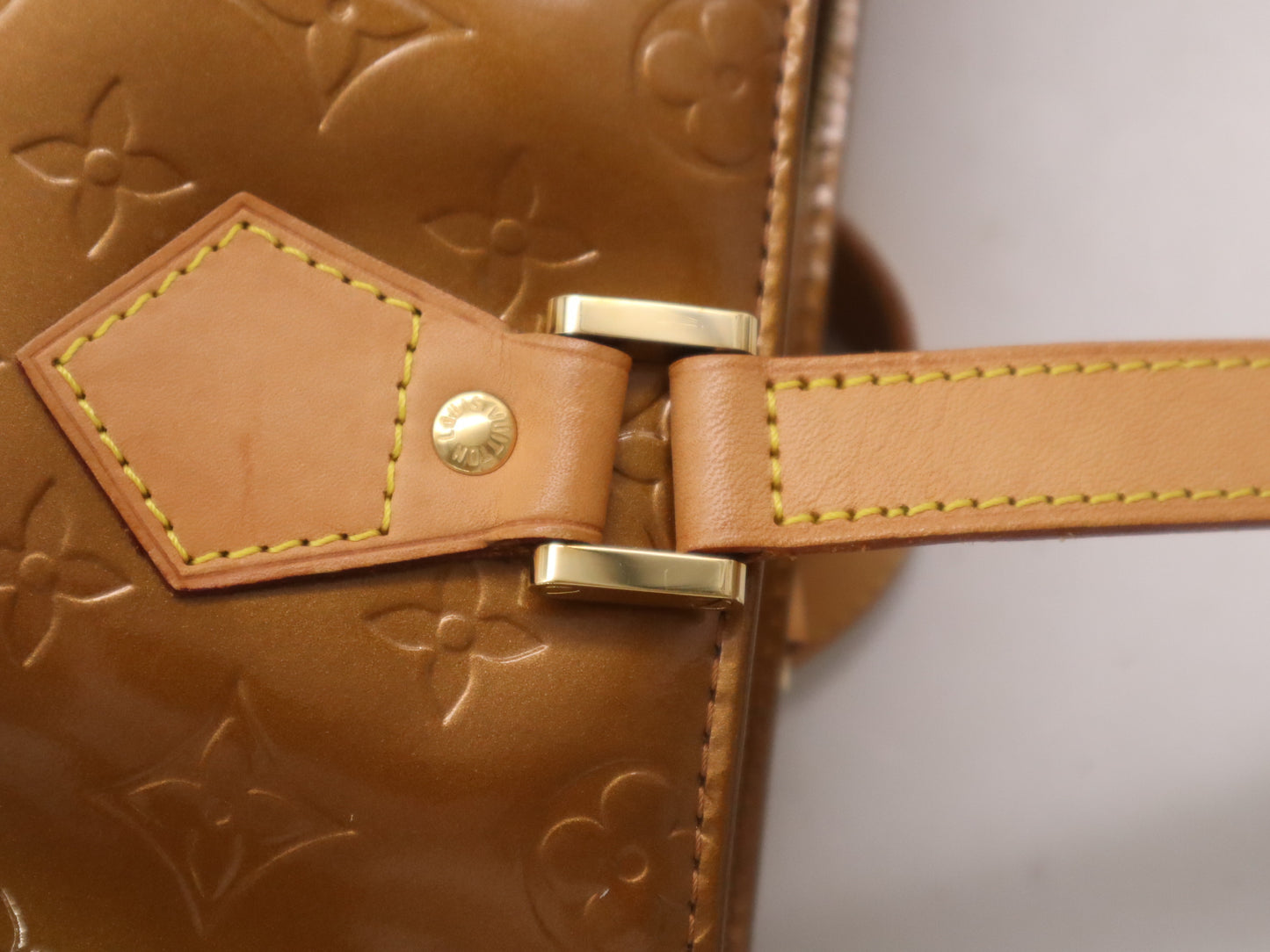 LOUIS VUITTON M91122 Vernis Houston Bronze Tote Bag