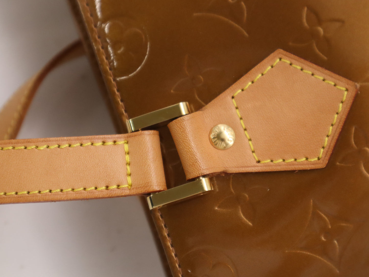 LOUIS VUITTON M91122 Vernis Houston Bronze Tote Bag