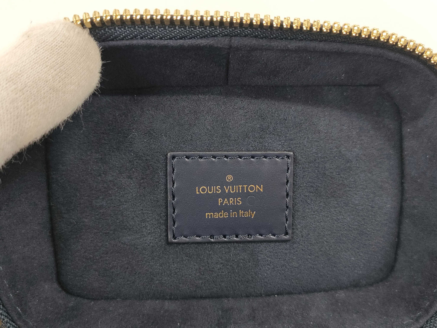 LOUIS VUITTON Micro Vanity 2-Way Shoulder Bag, Jacquard, M82467, Blue with Gold Hardware, Monogram Laminated, RFID, and More