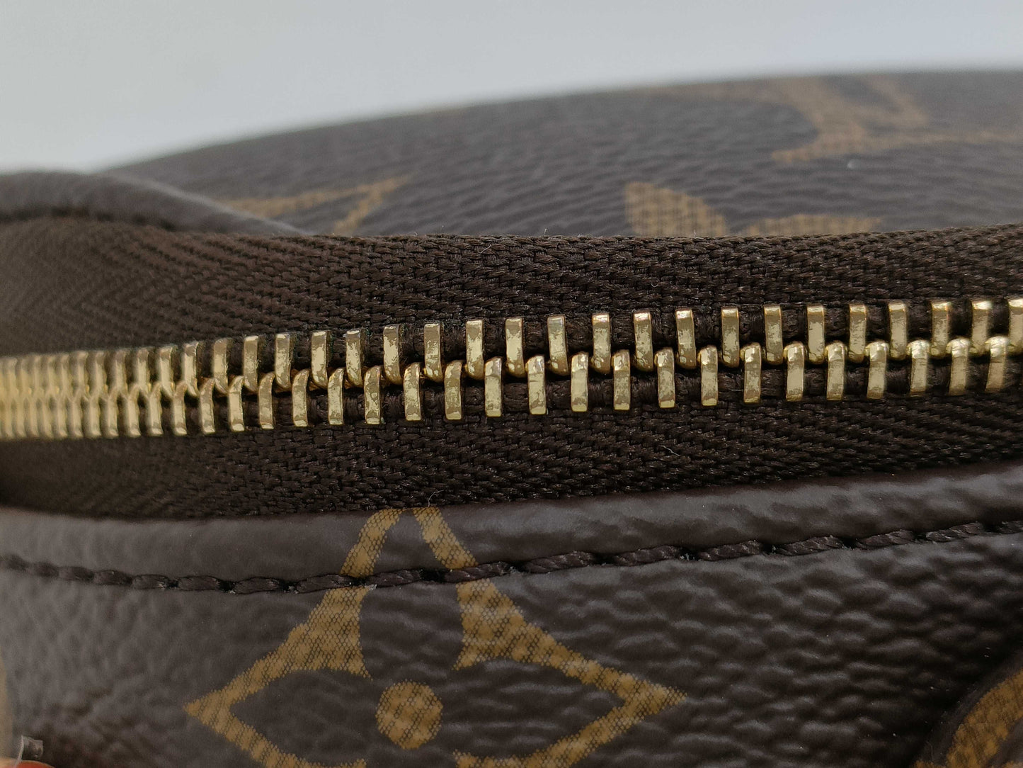 LOUIS VUITTON Mini Bumbag Brown Monogram Canvas with Gold Hardware M82335 RFID Chain Shoulder Bag
