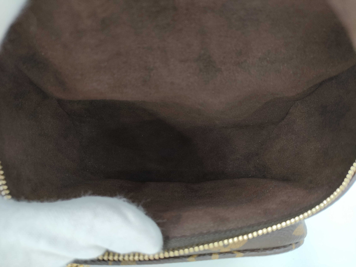 LOUIS VUITTON Mini Bumbag Brown Monogram Canvas with Gold Hardware M82335 RFID Chain Shoulder Bag