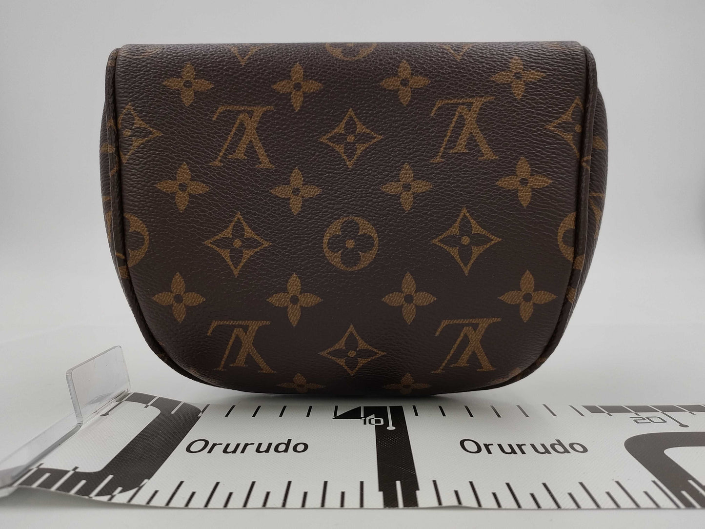 LOUIS VUITTON Mini Bumbag Brown Monogram Canvas with Gold Hardware M82335 RFID Chain Shoulder Bag
