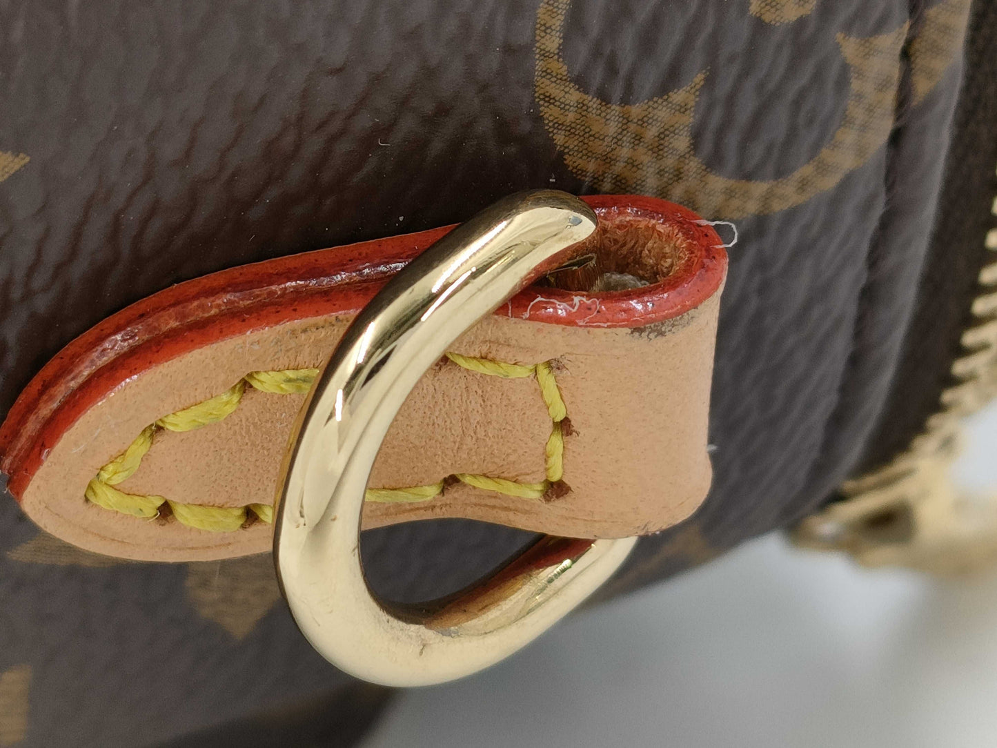 LOUIS VUITTON Mini Bumbag Brown Monogram Canvas with Gold Hardware M82335 RFID Chain Shoulder Bag