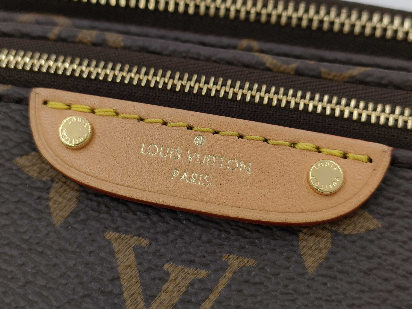 LOUIS VUITTON Mini Bumbag Brown Monogram Canvas with Gold Hardware M82335 RFID Chain Shoulder Bag