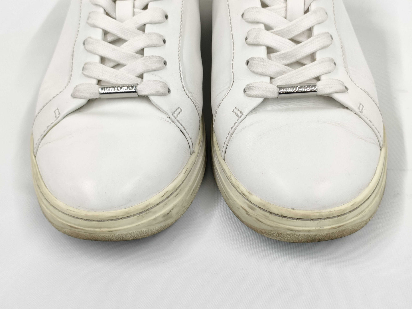 JIMMY CHOO Sneakers White Black Size 40 Sneakers