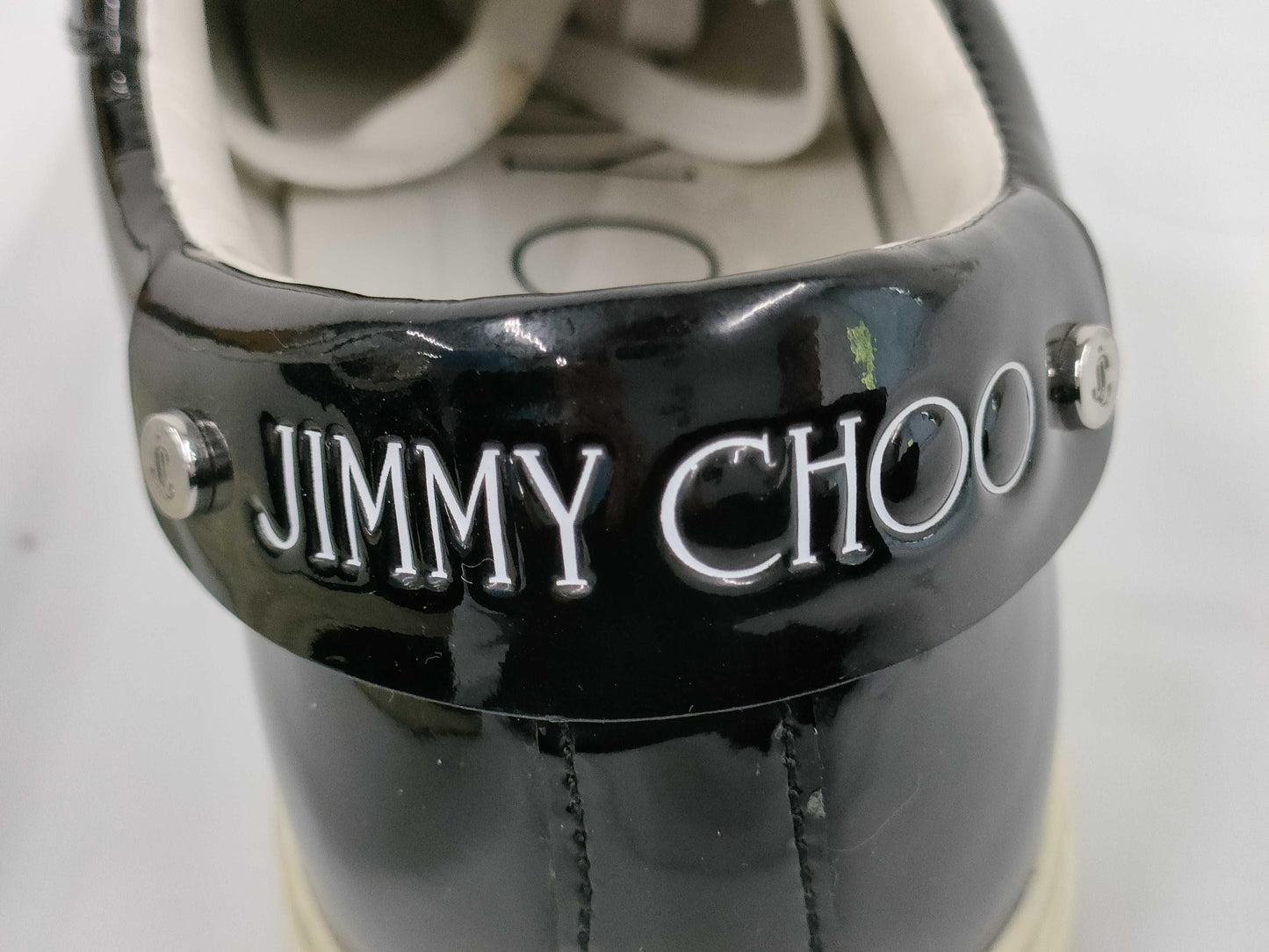 JIMMY CHOO Sneakers White Black Size 40 Sneakers