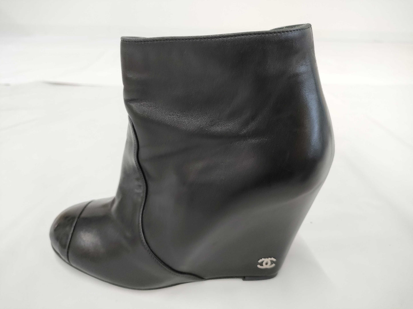 CHANEL short boots wedge sole size 37 other shoes