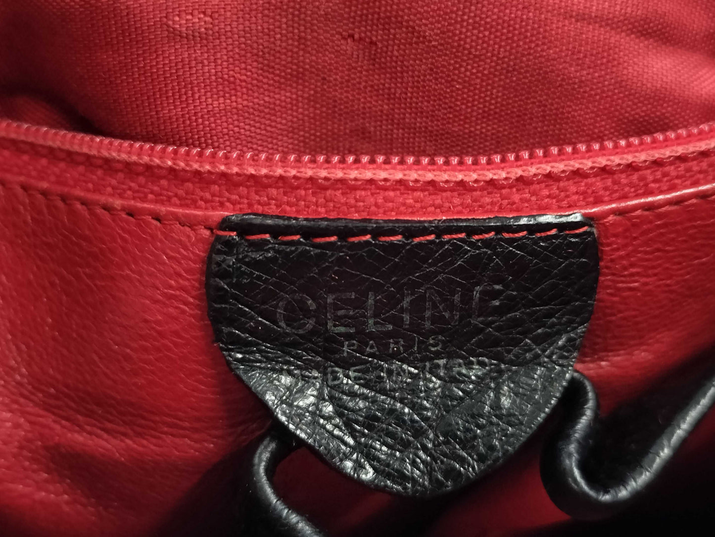 CELINE Ostrich Triomphe Hardware Handbag
