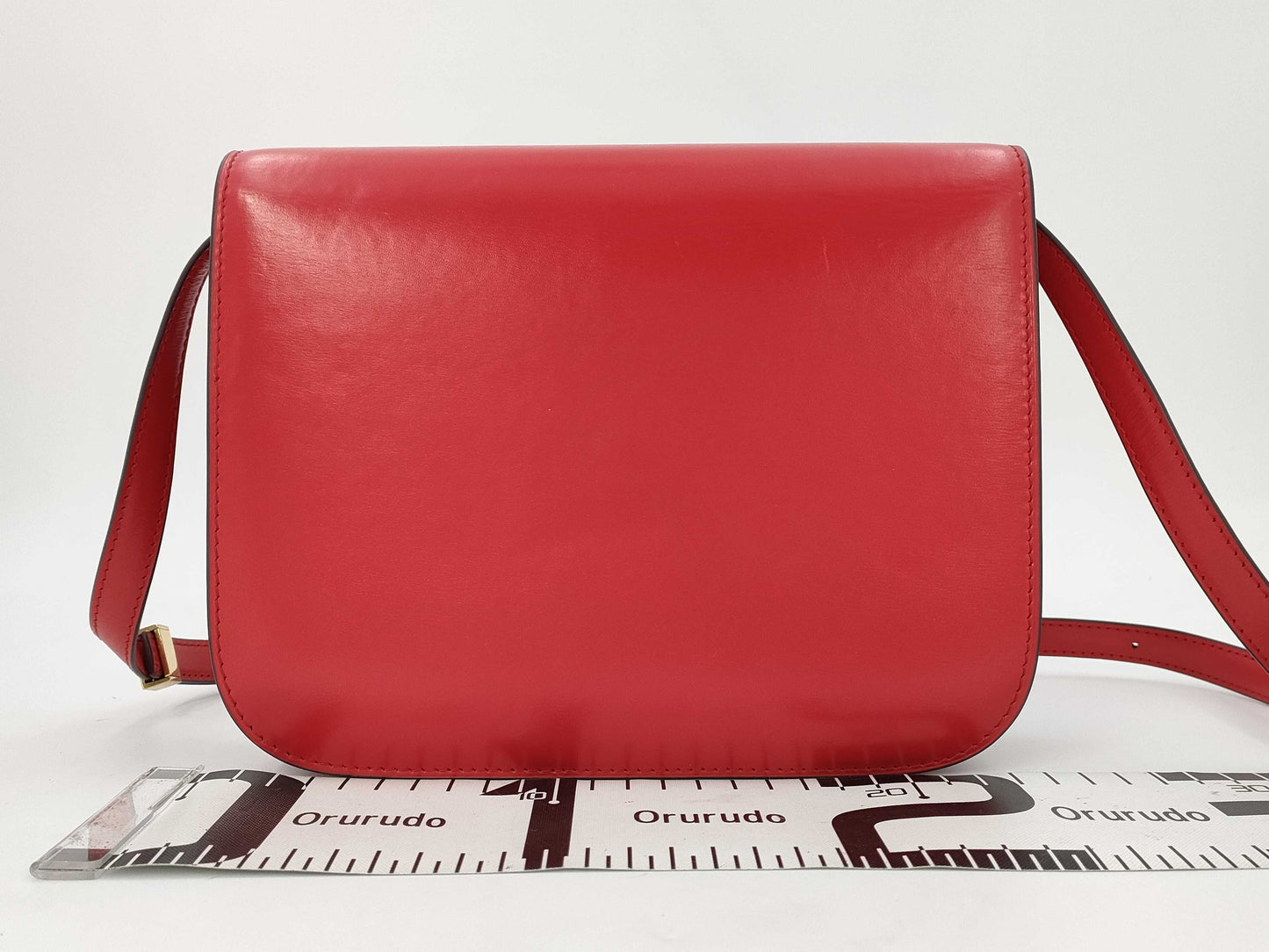 CELINE Classic Box Shoulder Bag Red Shoulder Bag