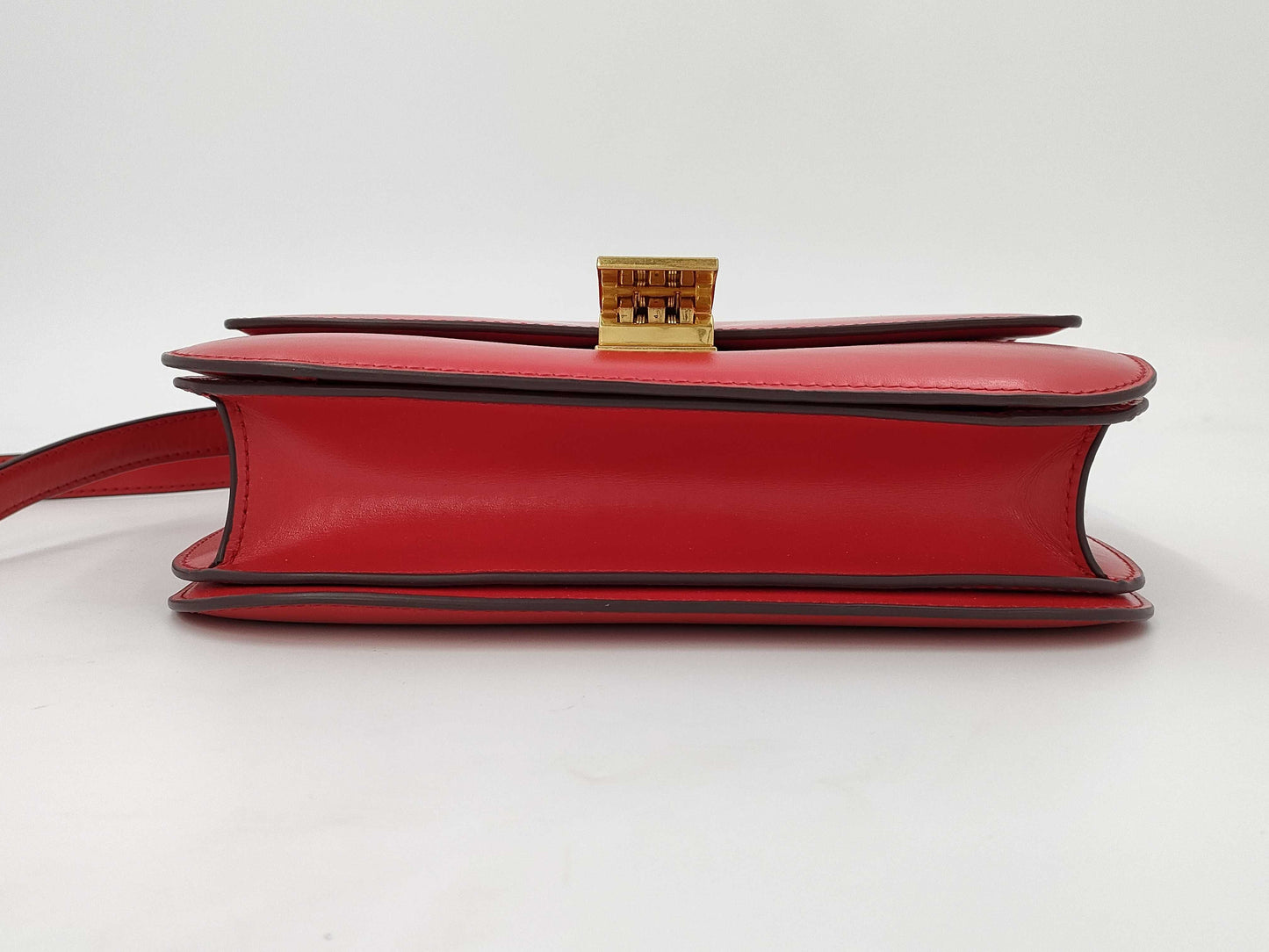 CELINE Classic Box Shoulder Bag Red Shoulder Bag