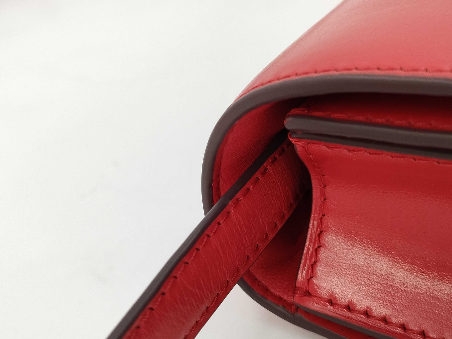 CELINE Classic Box Shoulder Bag Red Shoulder Bag