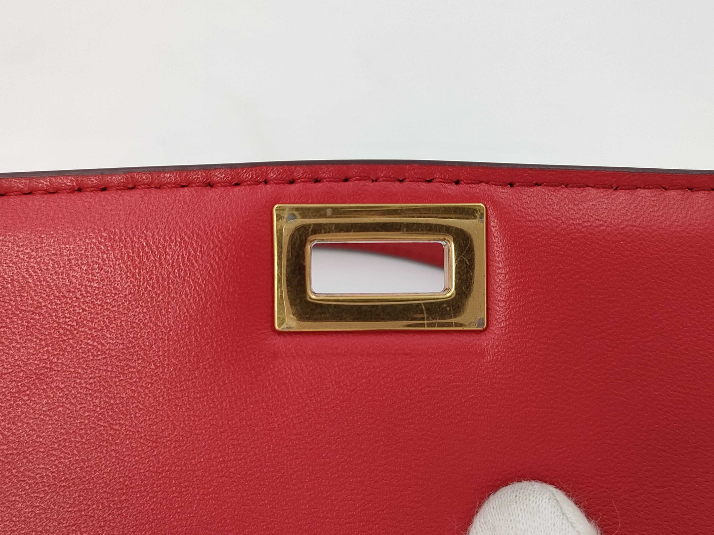 CELINE Classic Box Shoulder Bag Red Shoulder Bag