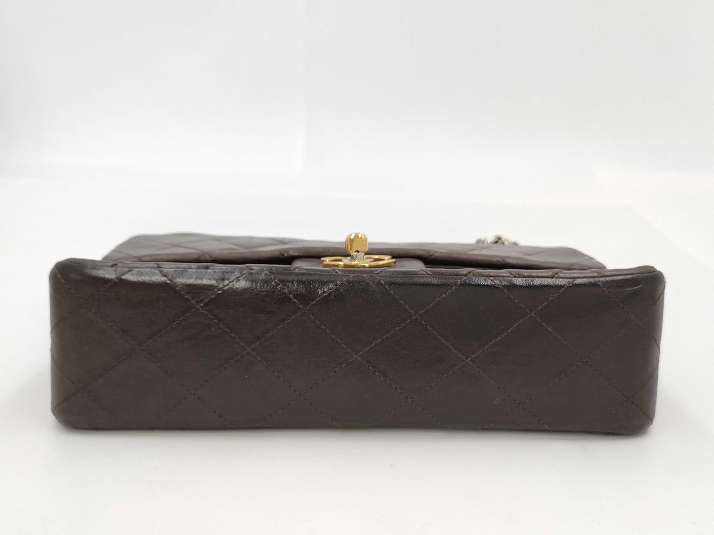 CHANEL CHANEL Matelasse Brown Double Flap Chain Shoulder Lambskin Shoulder Bag