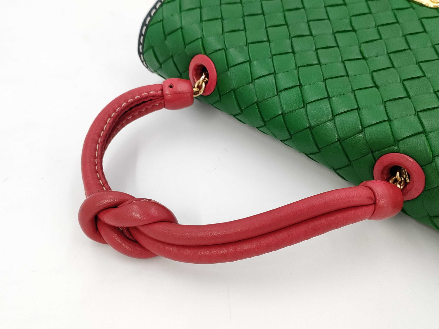 BOTTEGA VENETA Bottega Veneta Intrecciato Leather Handbag Multicolor Shoulder Bag