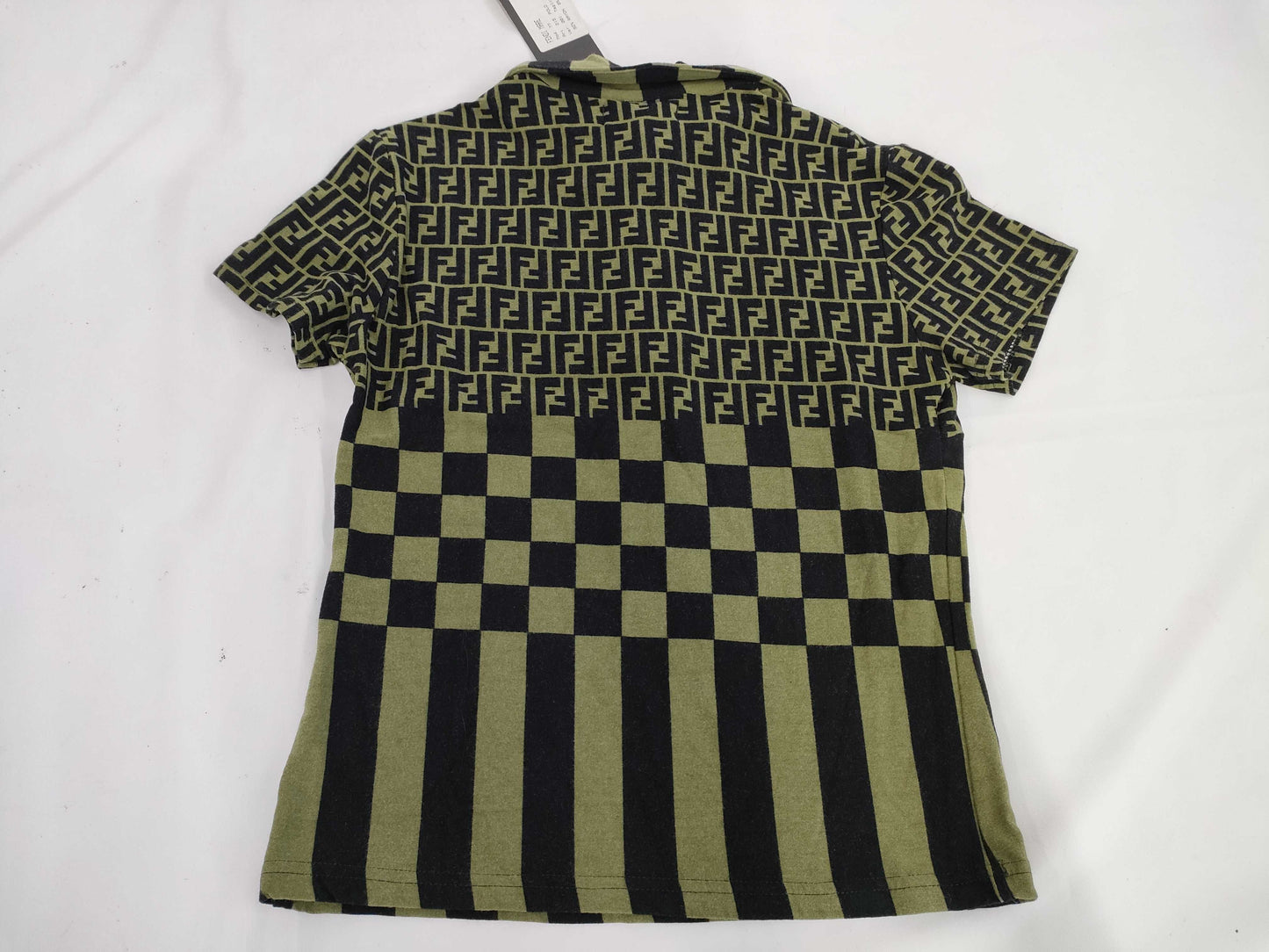 FENDI Zucca Polo Shirt, Green, Unused, Size 44, Tops