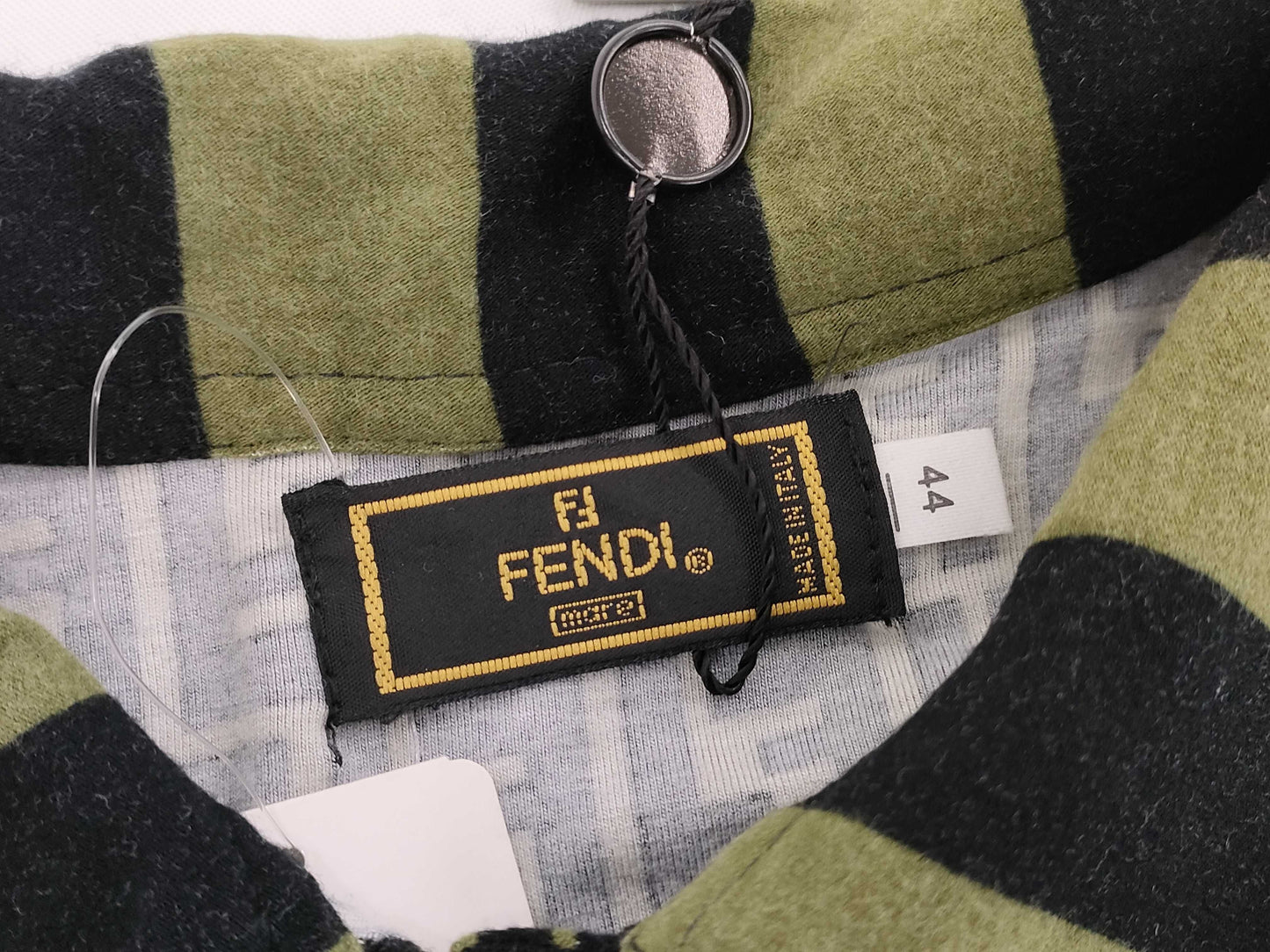 FENDI Zucca Polo Shirt, Green, Unused, Size 44, Tops