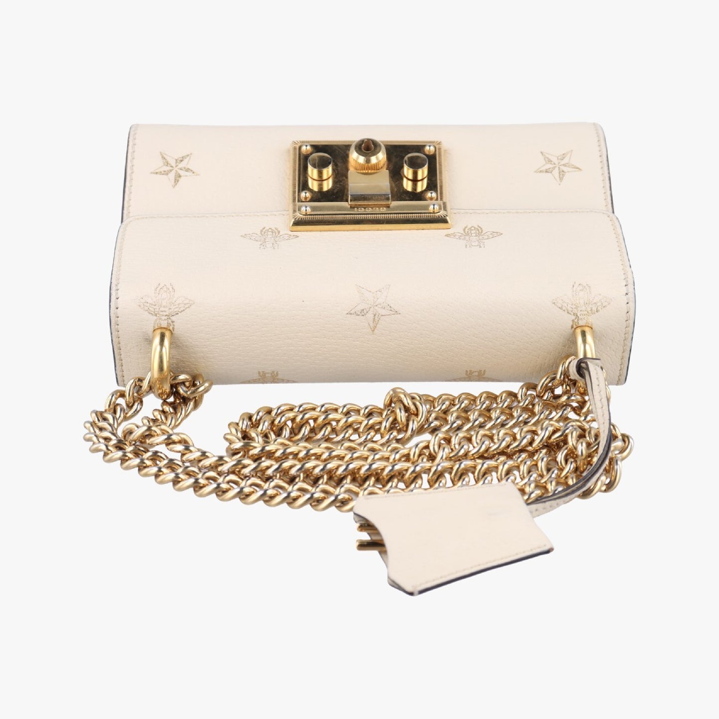 GUCCI Padlock White Leather Shoulder Bag 432182F027014147
