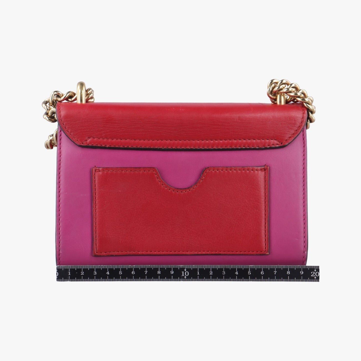 GUCCI Padlock Red x Rose Leather Shoulder Bag 409487 F019246107