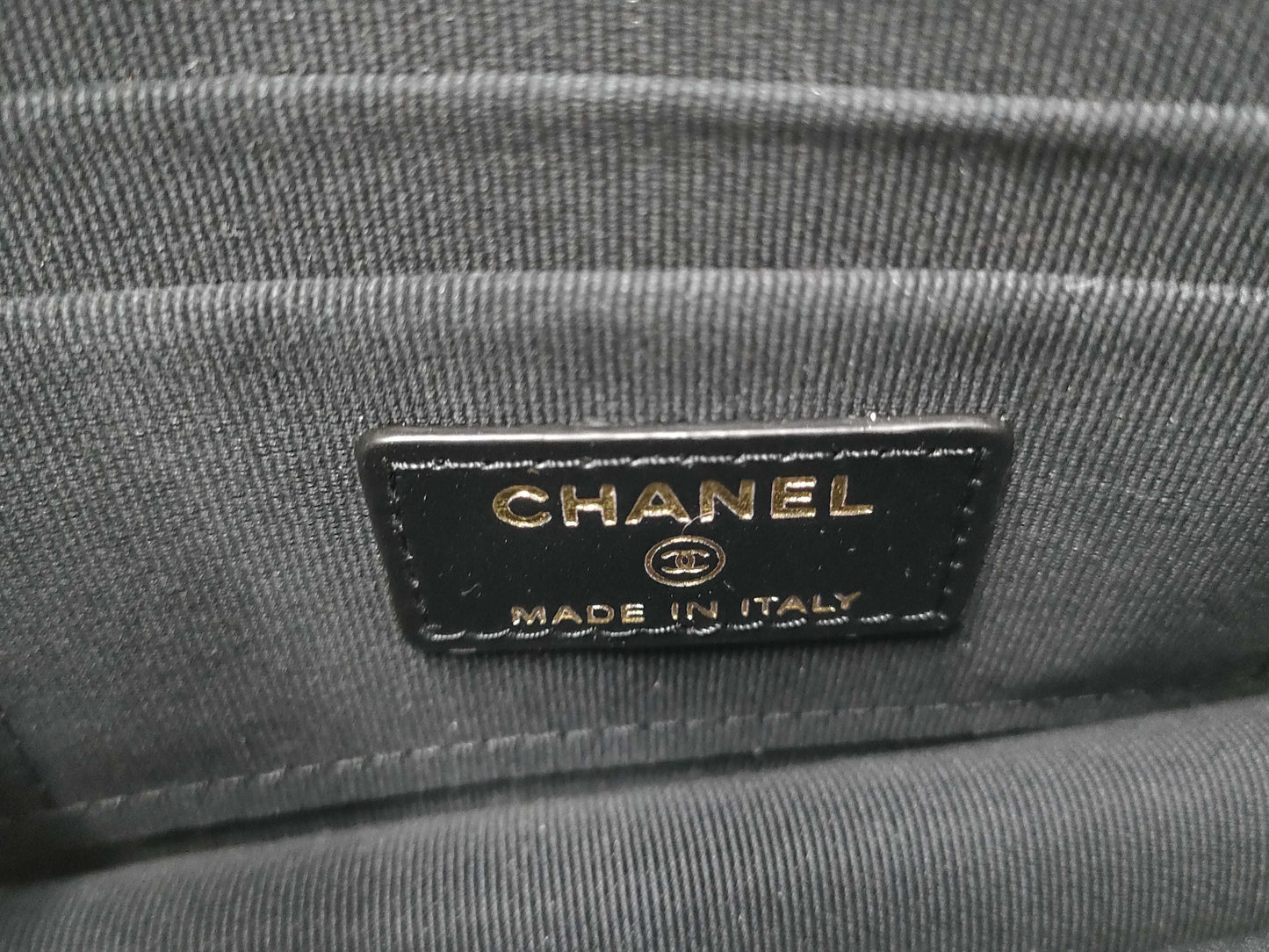 CHANEL CHANEL Multi-Pocket Clutch Bag in Black Caviar Skin with Seal