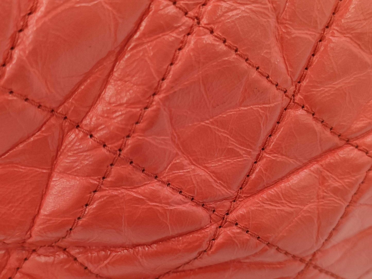 CHANEL Cabriel Chain Shoulder Bag in Orange Leather
