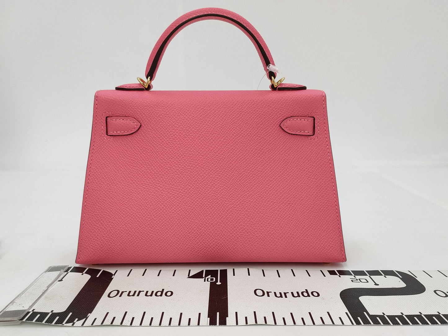 HERMES Mini Kelly Rose Lipstick Epson D engraved handbag