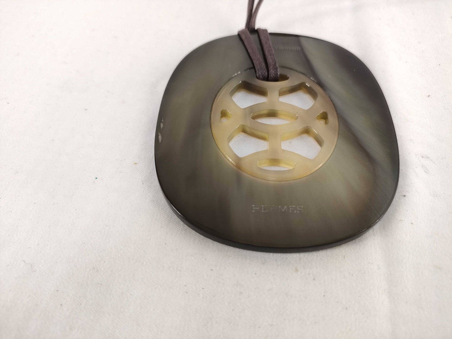 HERMES Buffalo Horn Necklace