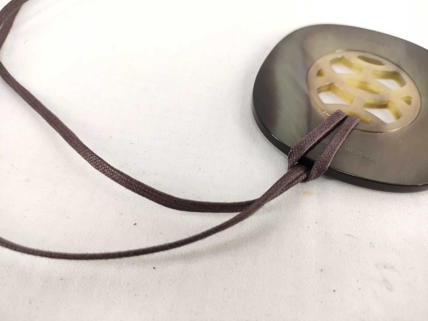 HERMES Buffalo Horn Necklace