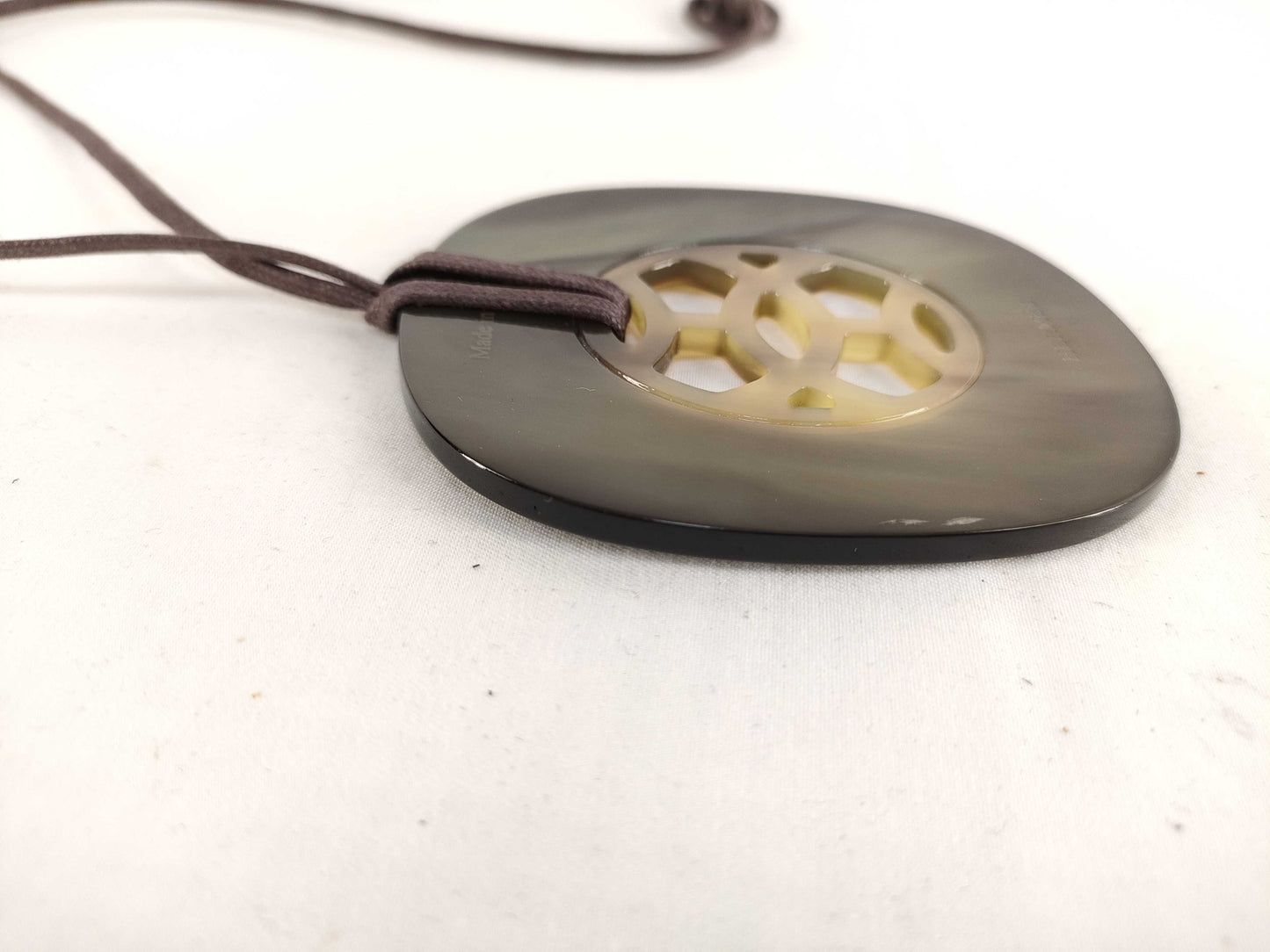 HERMES Buffalo Horn Necklace