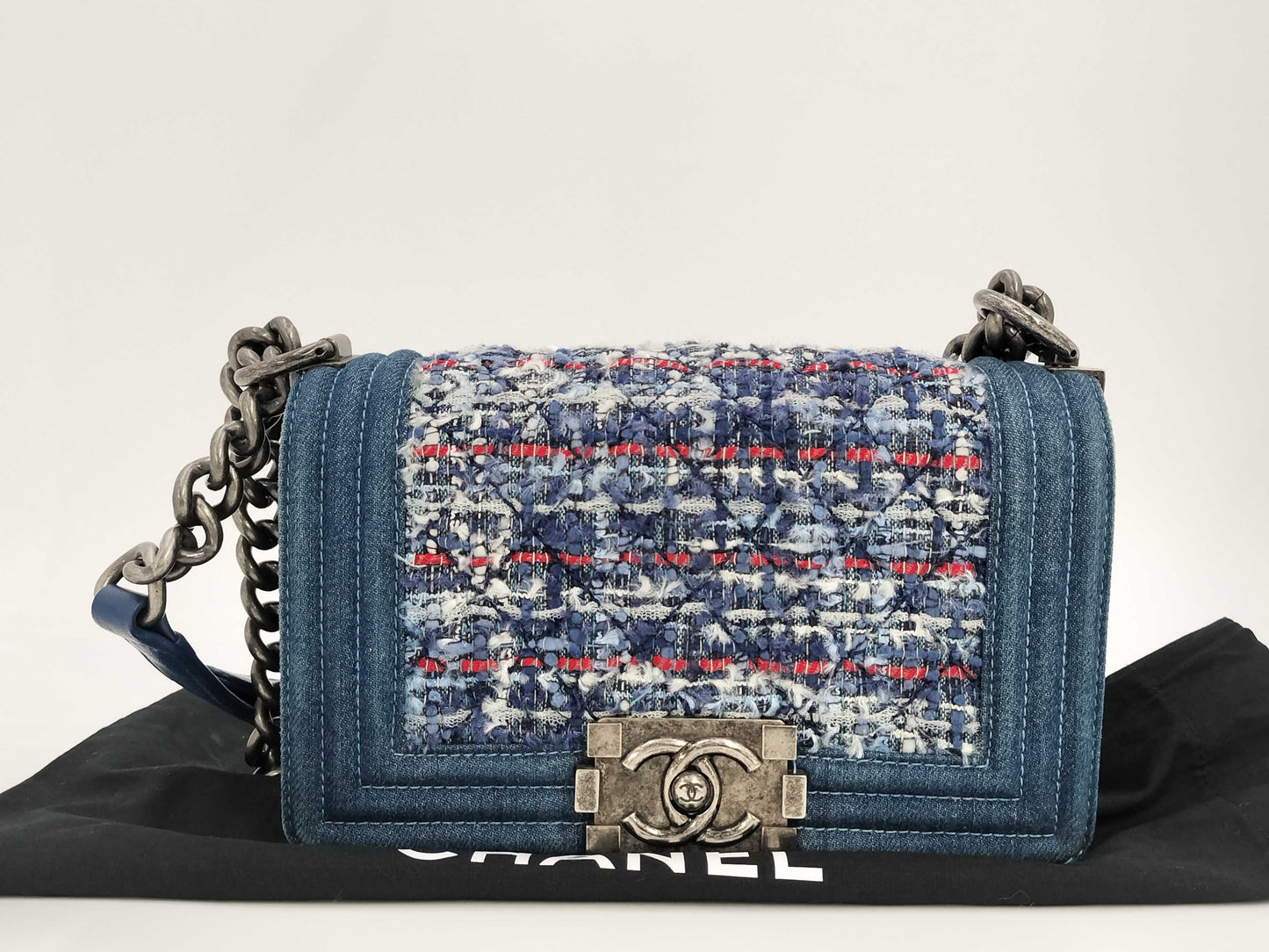 CHANEL Boy Chanel Denim Shoulder Bag, No. 19
