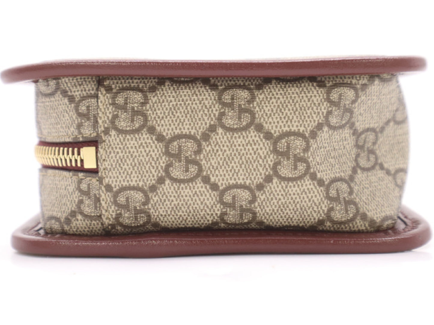 GUCCI 625764 Canvas and Leather GG Supreme Interlocking G Beige Red Handbag