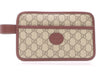 GUCCI 625764 Canvas and Leather GG Supreme Interlocking G Beige Red Handbag