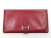 HERMES Bearn Soufflet □H Red Wallet
