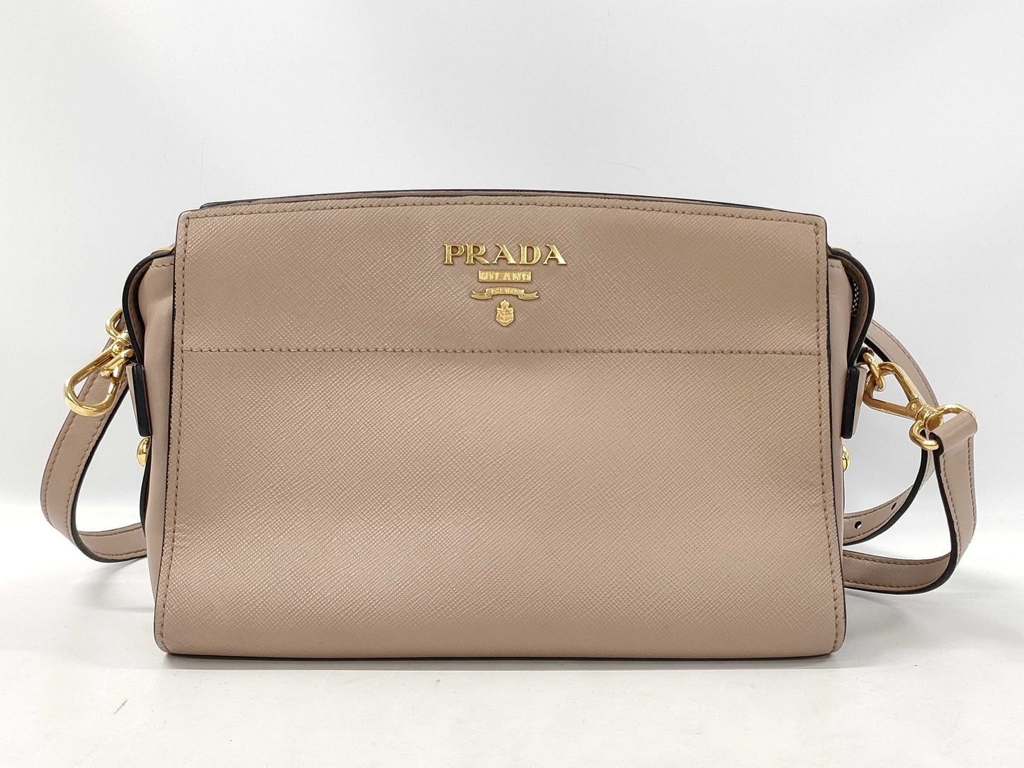 PRADA 1BH043 Saffiano Leather Esplanade Shoulder Bag