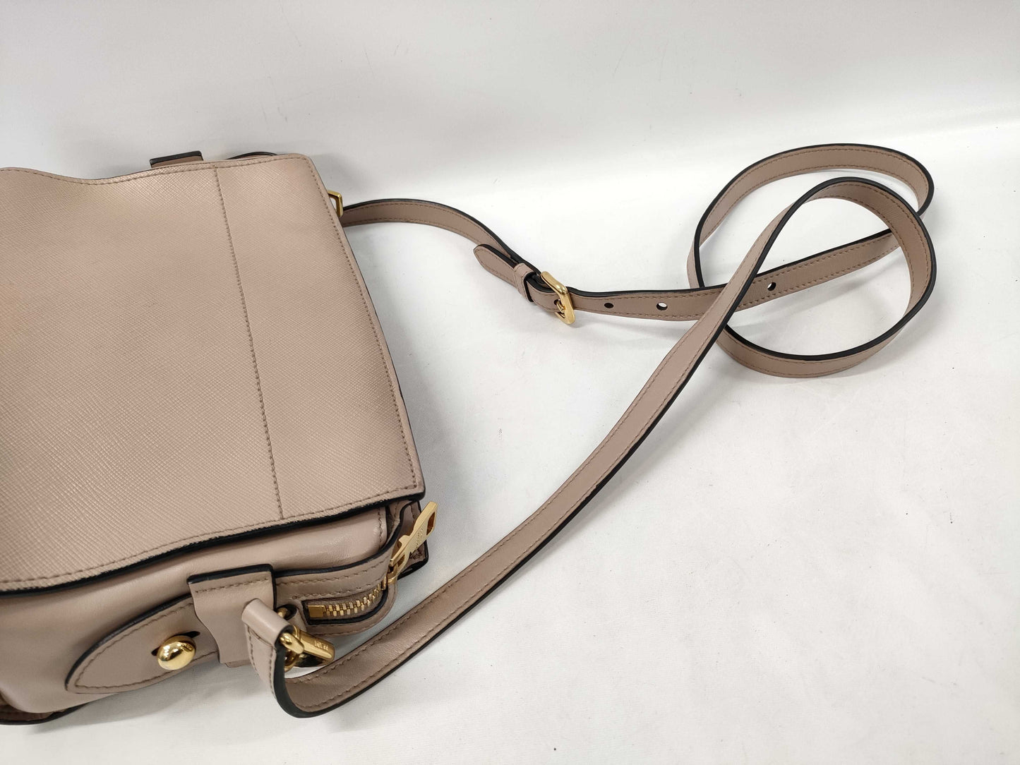 PRADA 1BH043 Saffiano Leather Esplanade Shoulder Bag