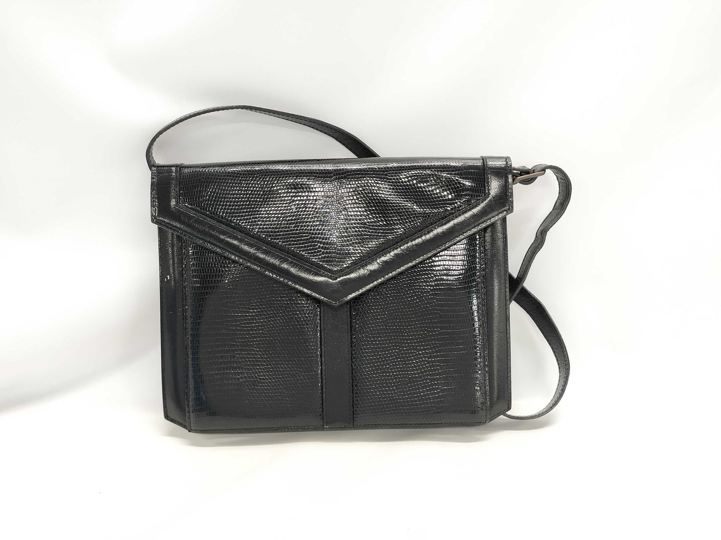 Yves Saint Laurent Lizard Leather Shoulder Bag