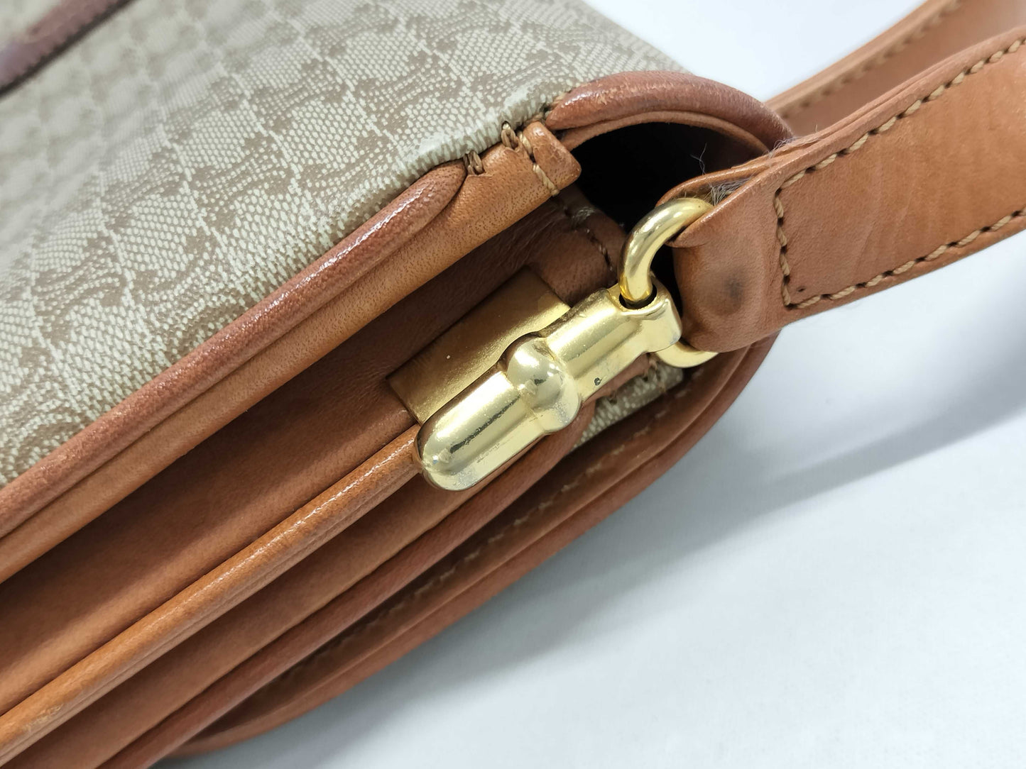 CELINE Triomphe Hardware Macadam PVC Shoulder Bag