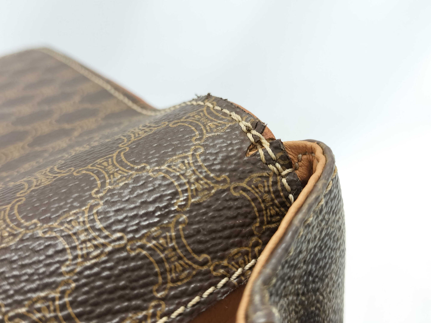 CELINE Macadam PVC Shoulder Bag with Circle Hardware