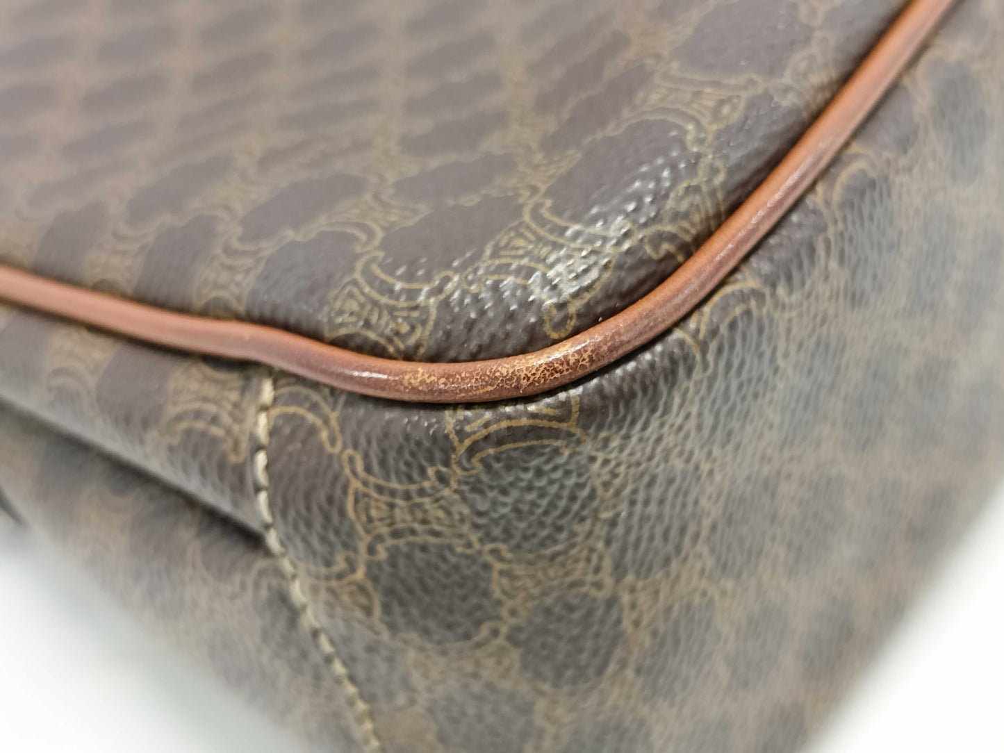 CELINE Macadam PVC Shoulder Bag with Circle Hardware