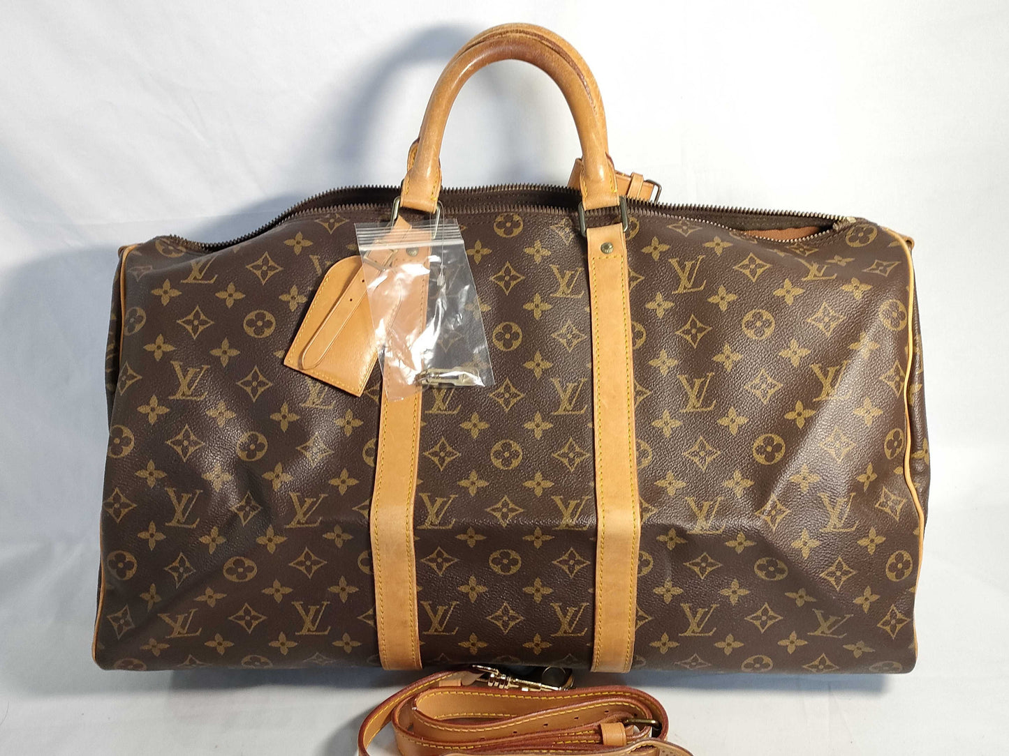 LOUIS VUITTON M41416 Monogram Louis Vuitton Monogram Keepall Bandouliere 50 M41416 SD051 Brown Boston Bag