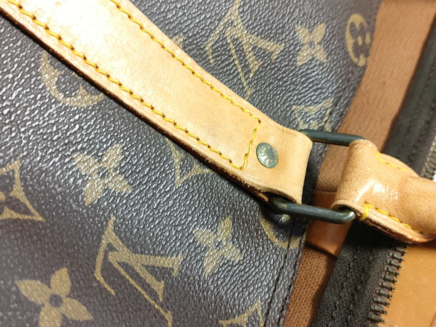 LOUIS VUITTON M41416 Monogram Louis Vuitton Monogram Keepall Bandouliere 50 M41416 SD051 Brown Boston Bag