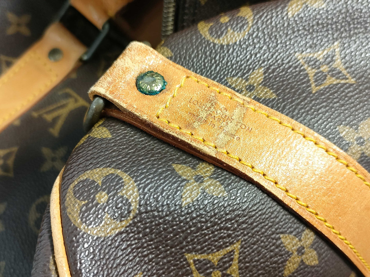 LOUIS VUITTON M41416 Monogram Louis Vuitton Monogram Keepall Bandouliere 50 M41416 SD051 Brown Boston Bag
