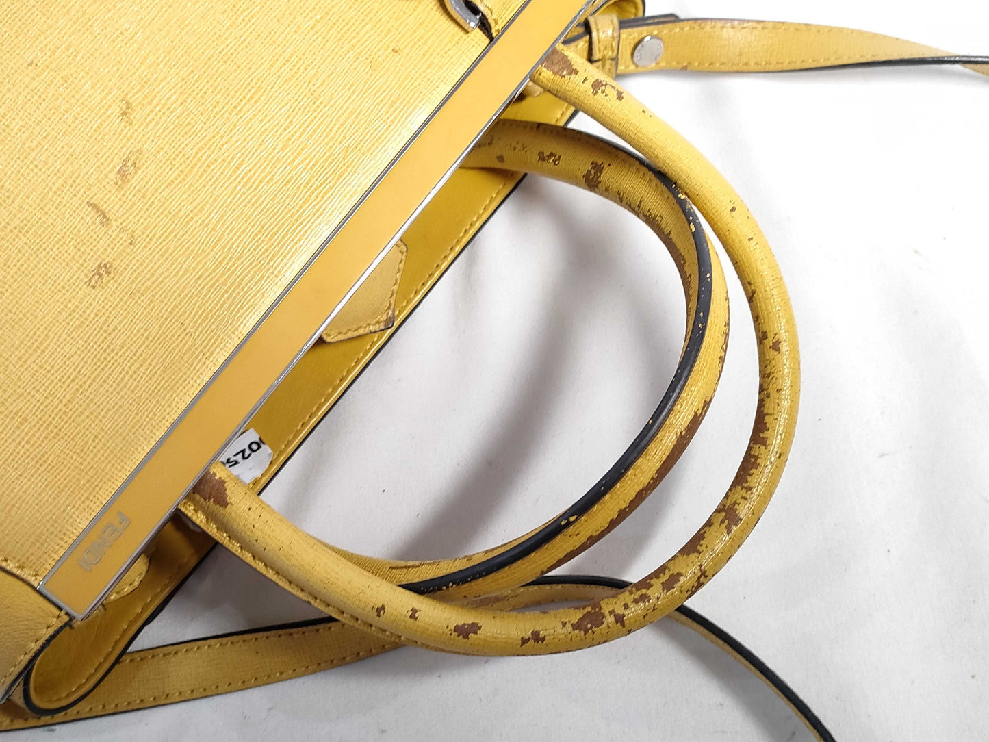 FENDI ID-Fendi Leather Yellow Saffiano 25cm #8BH253-D7E-158-8241 Hand Bags SHW Handbag