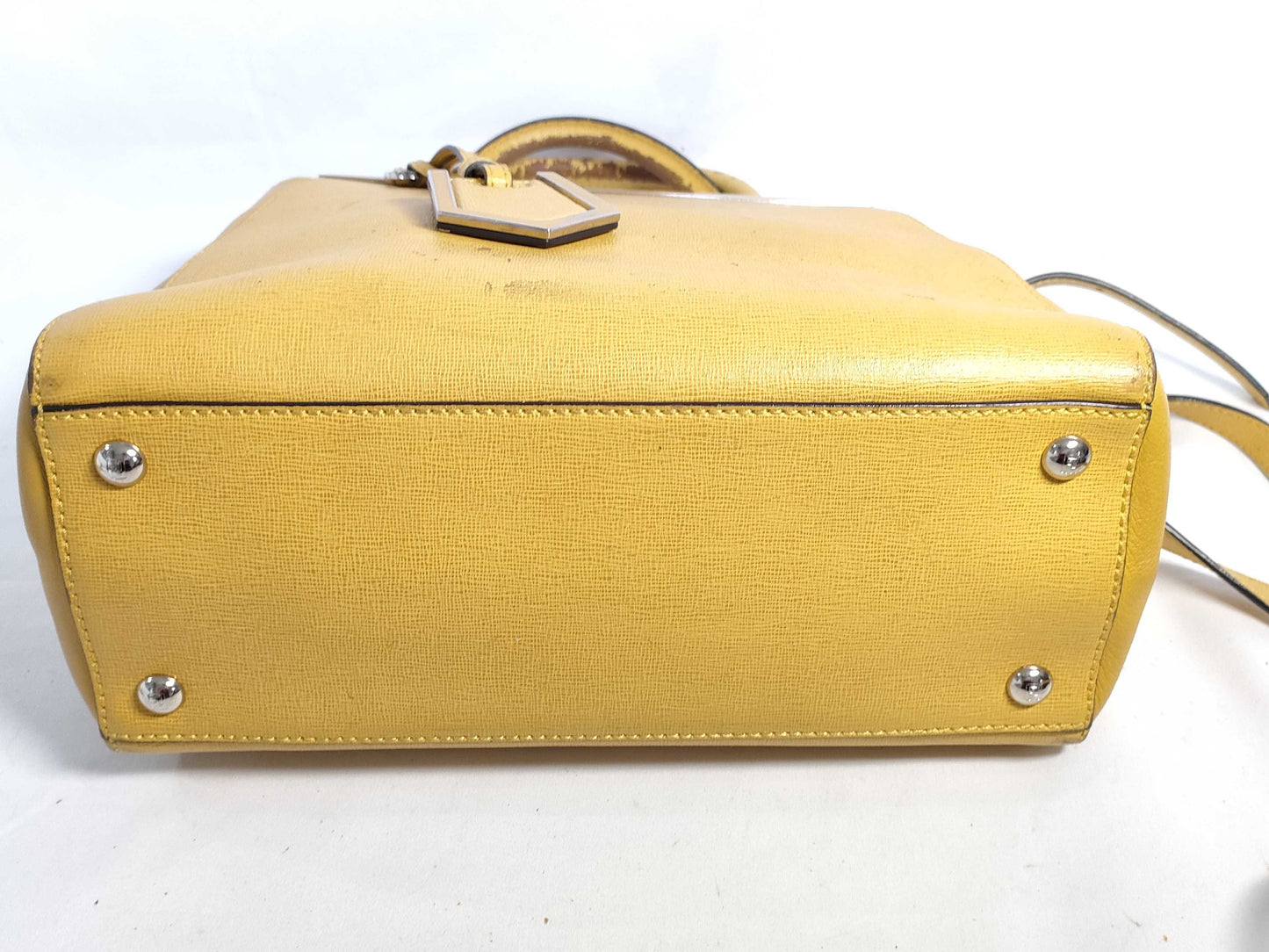 FENDI ID-Fendi Leather Yellow Saffiano 25cm #8BH253-D7E-158-8241 Hand Bags SHW Handbag