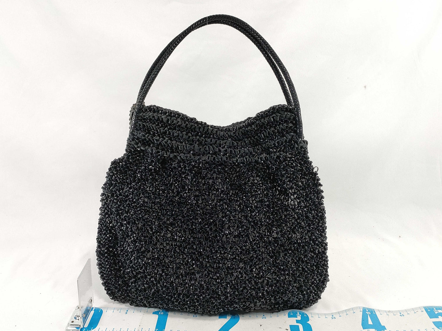 ANTEPRIMA ANTEPRIMA Wire Bag Tote Bag Black with Ribbon Charm Handbag
