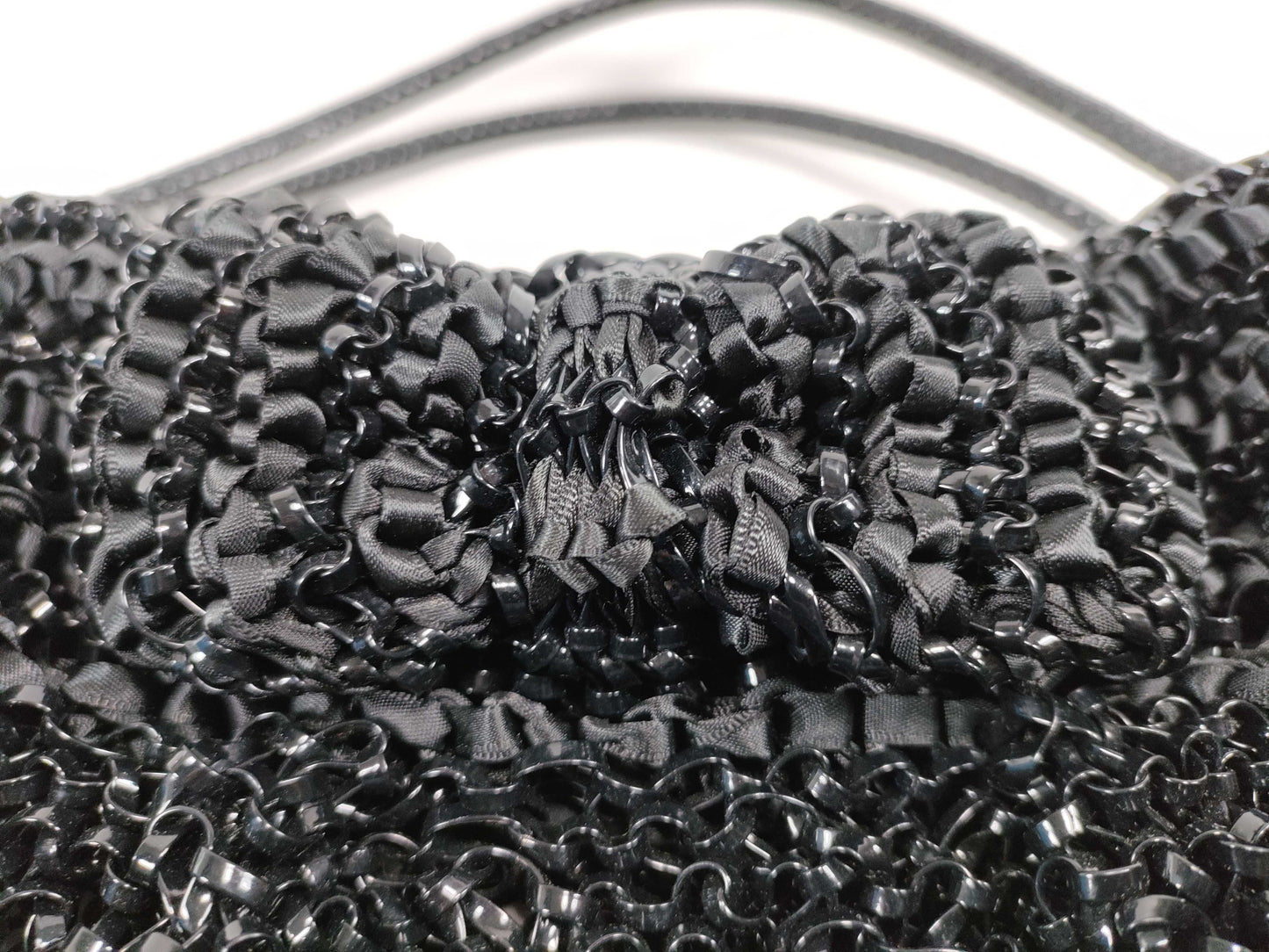 ANTEPRIMA ANTEPRIMA Wire Bag Tote Bag Black with Ribbon Charm Handbag