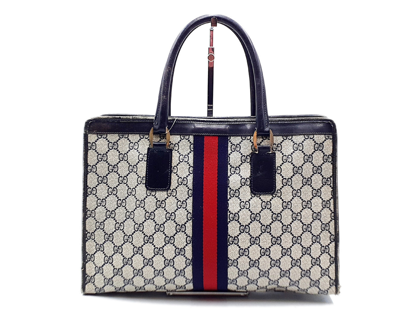 GUCCI GG Supreme Sherry Line Leather Handbag