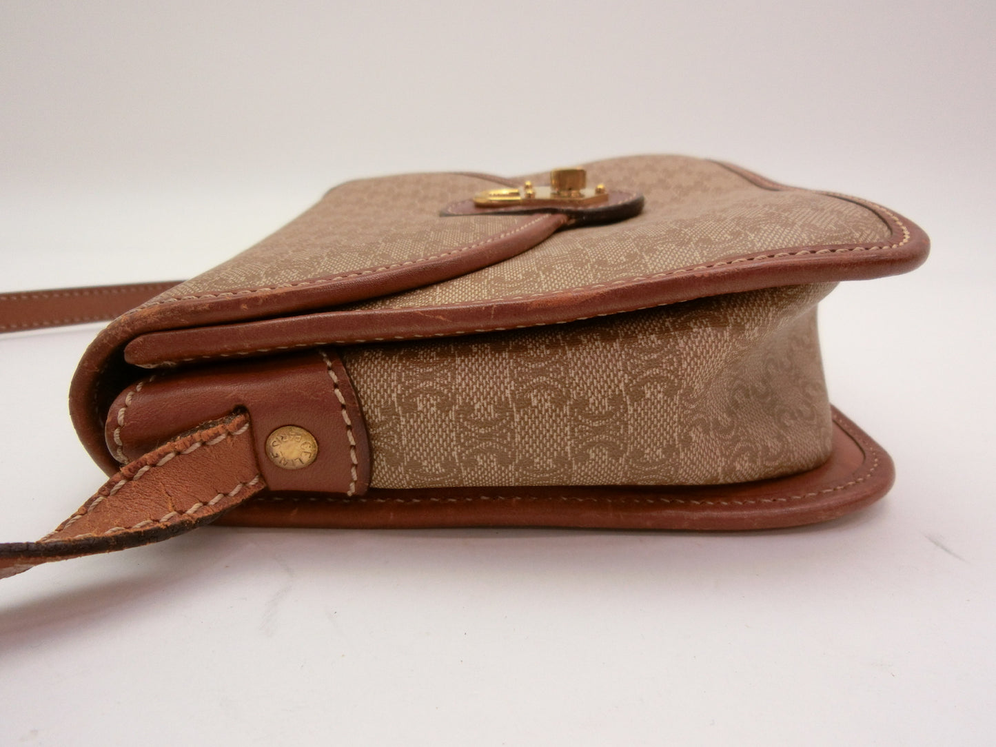 CELINE Macadam Turnlock Shoulder Bag
